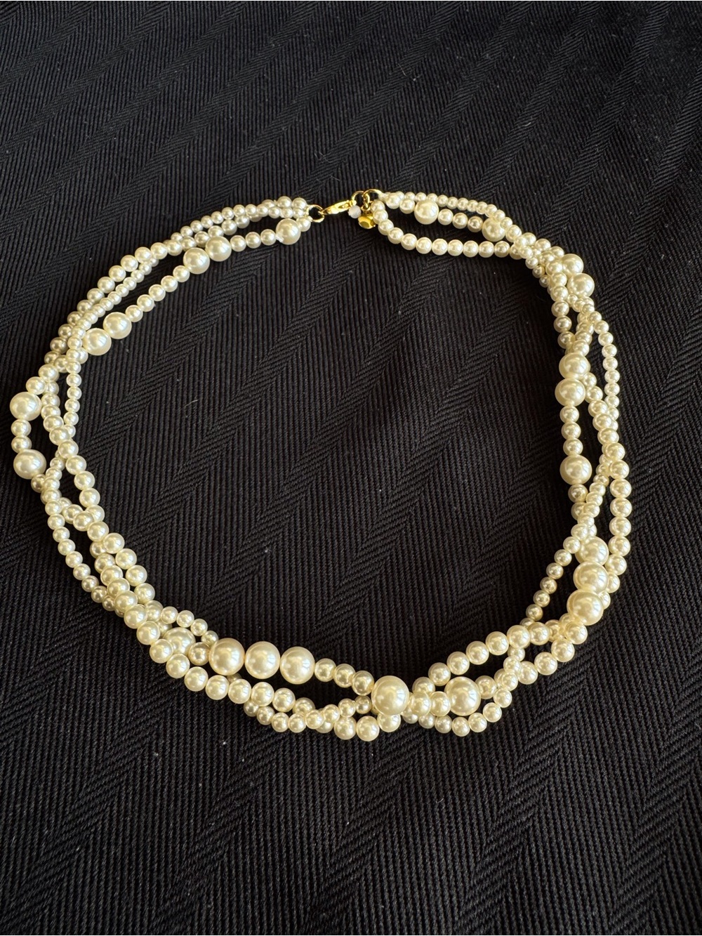 Classic Multi-Strand Pearl Necklace Choker